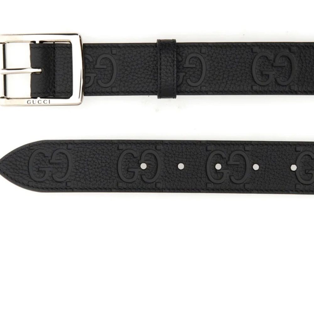 Gucci Women's Slim Belt 474313 UCGAN 1000 Leather Black 80 32 - Picture 3 of 9
